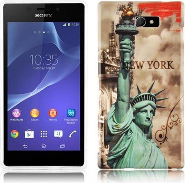 Immagine prodotto Cadorabo Copertina rigida con impronta Copertina (Sony Xperia M2, Sony Xperia M2 Aqua)