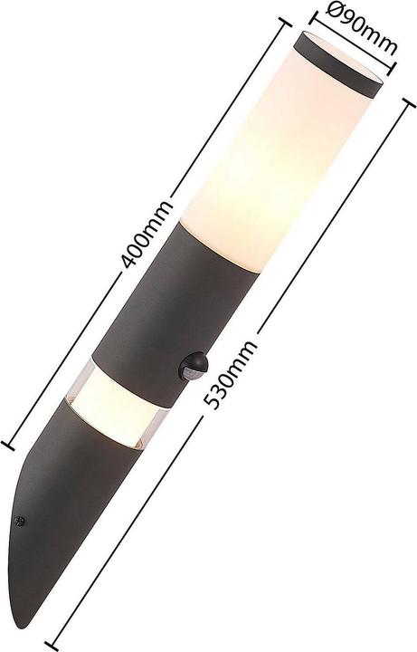 Immagine prodotto Lindby Okari Applique per esterni con torcia a sensore (40 lm, E27, IP54)