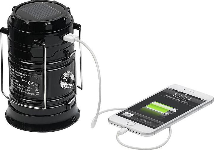 Produktbild Semptec 3in1-Solar-LED-Camping-Laterne mit Powerbank-Funktion