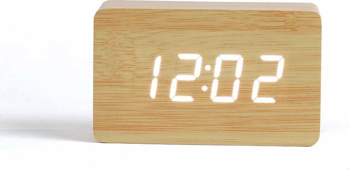 Livoo Horloge digitale aspect bois