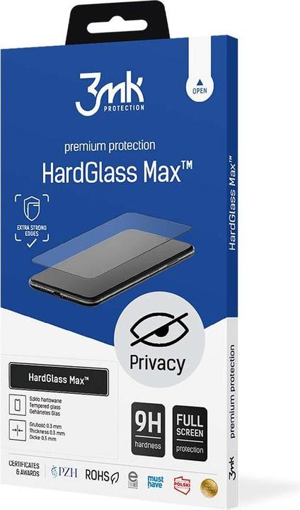 Actual product image 3MK Samsung Galaxy S25 Edge - HardGlass Max Privacy Black (1 Piece, Samsung Galaxy S25 Edge)