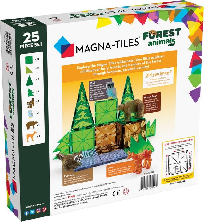 Immagine prodotto Magna-Tiles Set di animali della foresta (25 pezzi)