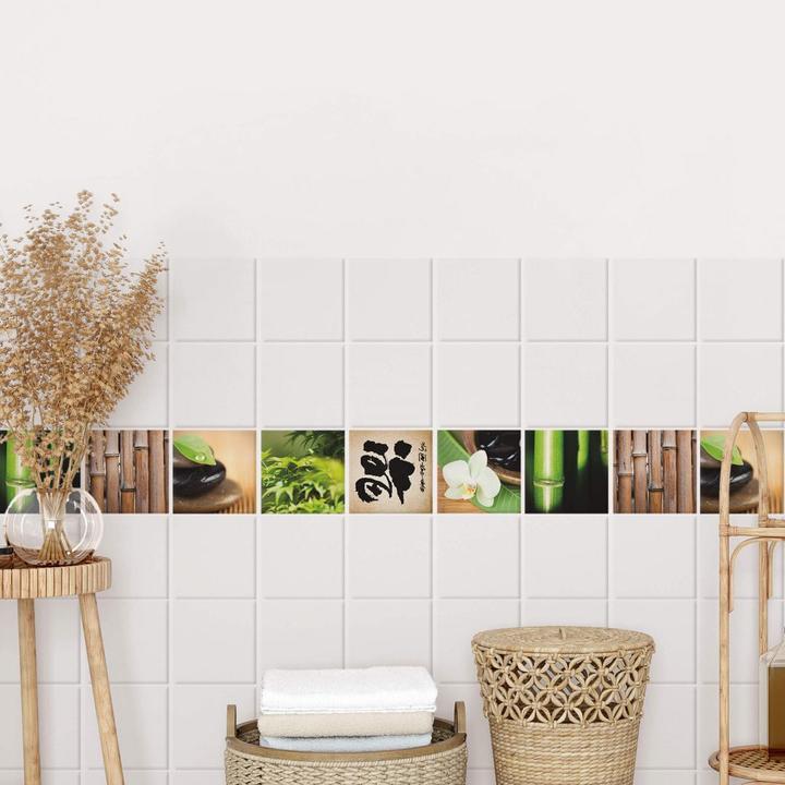 Actual product image Trenddeko Tile decoration Asia Spa (6 x 15 x 15 cm)