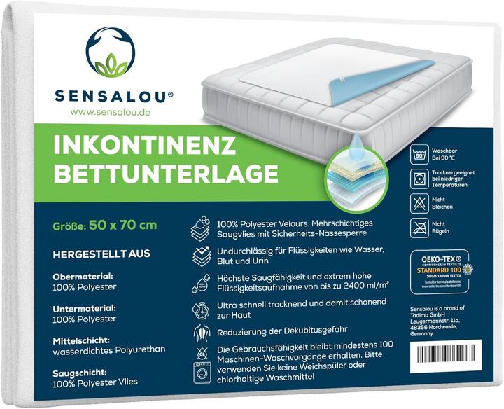 Produktbild Sensalou Inkontinenz-Bettunterlagen 4er Set (4 x)