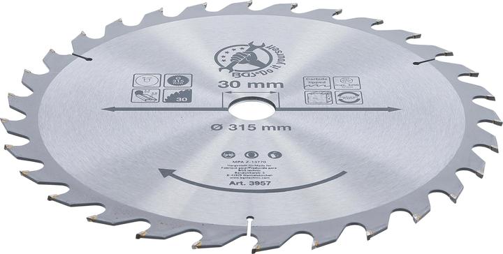 Produktbild BGS Hartmetall-Kreissägeblatt Ø 315 x 30 x 3,0 mm 30 Zähne