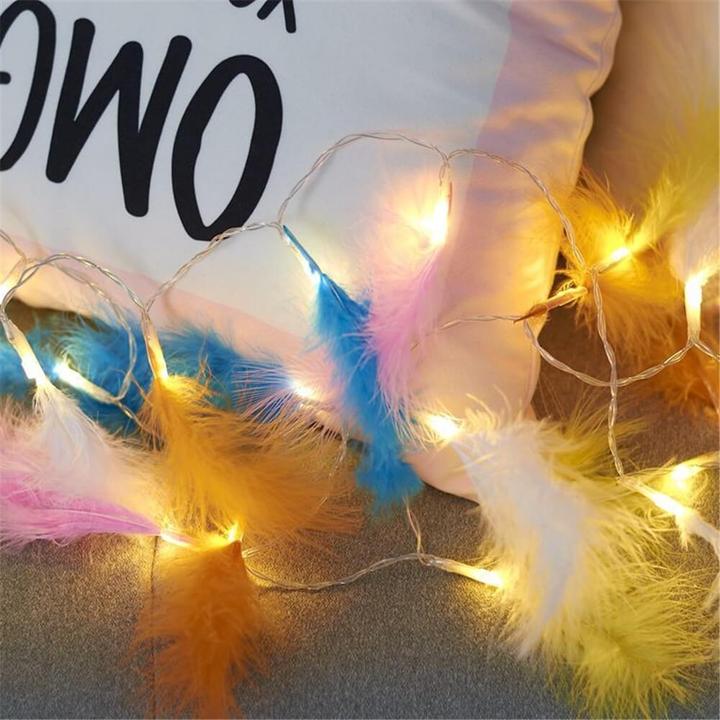 Image du produit Cover-Discount Guirlande lumineuse LED avec plumes (3 m)