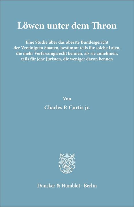 Actual product image Löwen unter dem Thron (German, Charles P. Curtis, 2014)