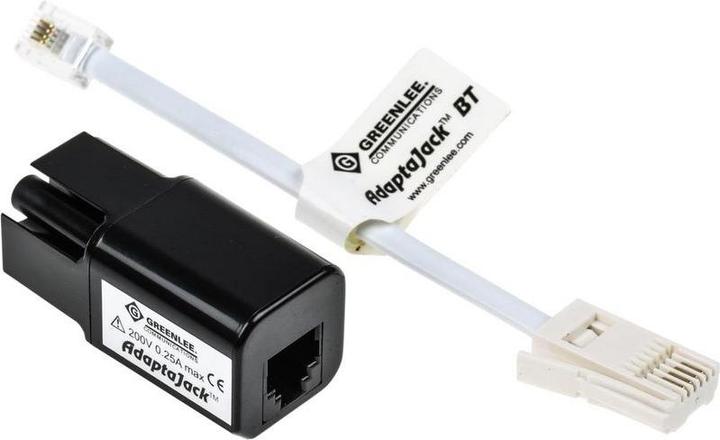 Actual product image Tempo Communications Adapter, AdaptaJack, RJ11-Buchse - BT-Stecker, 200VDC, 250mA, Black / Grey (Adapter)