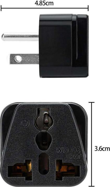 Actual product image Intirilife Socket Adapter Set of 4 Type B Travel Plug