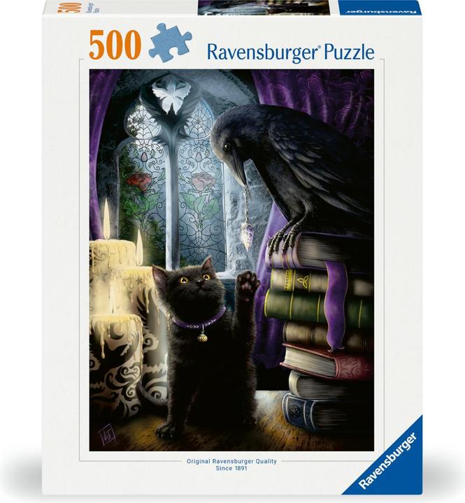 Image du produit Ravensburger Puzzle 12000314 Corbeau et chat dans la chambre de la tour 500 pièces Puzzle (500 pièces)