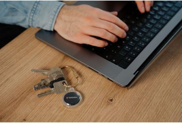 Actual product image Verbatim My Finder Coin, black Bluetooth Item Finder 32133 (iOS)