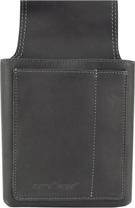 Greenburry Vintage Black Gürteltasche - Kellnerbörse Leder 14,5 cm
