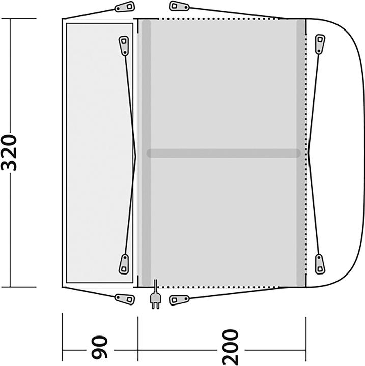 Produktbild Outwell Parkville 200SA (Vorzelt, 21 kg)