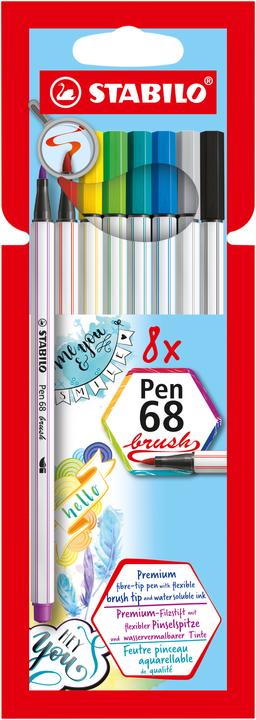 Immagine prodotto STABILO Penna 68 pennello Pennarello Premium (Ordinati, 8 x)