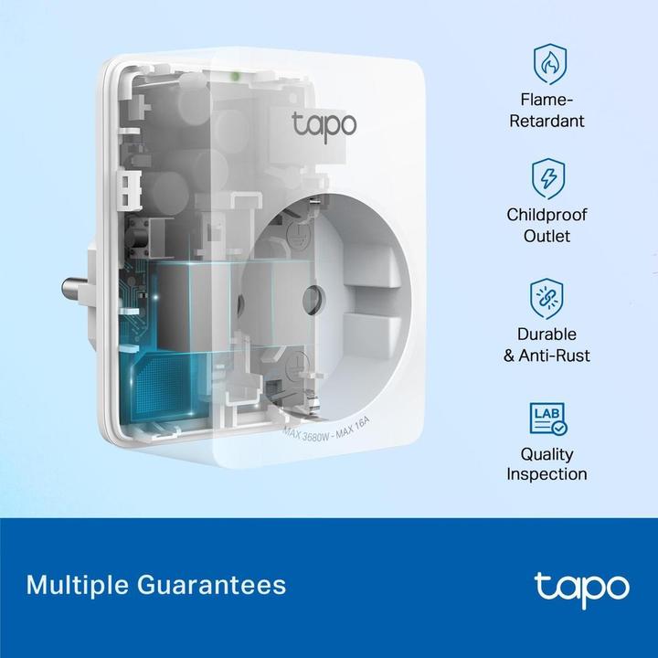 Produktbild Abus TPLLTAPOP110 E - TP-Link Tapo P110 Smart Plug Type E Wi-Fi with Energy Monitoring