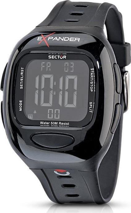 Sector Cardio Q.dig. Black D/strap+pack+heart R (42 mm)