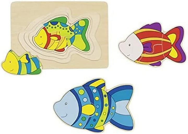 Produktbild Goki 3-Schicht aus Holz Puzzle Fisch (11 Teile)