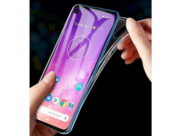 Actual product image Screenguard Motorola One Action Flexible TPU Clear Case (Motorola One Action)