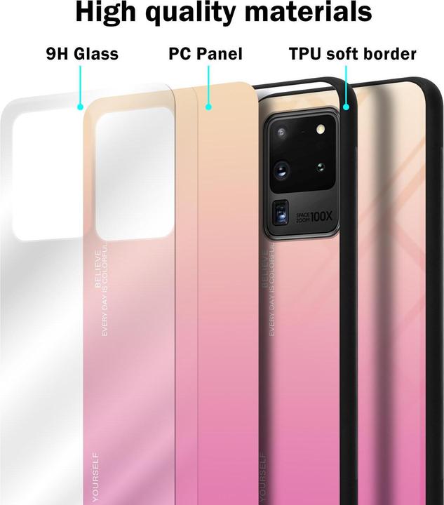 Productafbeelding Cadorabo TPU 2 kleuren glasdekking (Samsung Galaxy S20 Ultra)