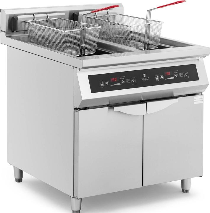 Produktbild Royal Catering Induktionsfritteuse Doppelfritteuse Gastro-Fritteuse 60 l 20000 W LED + Timer