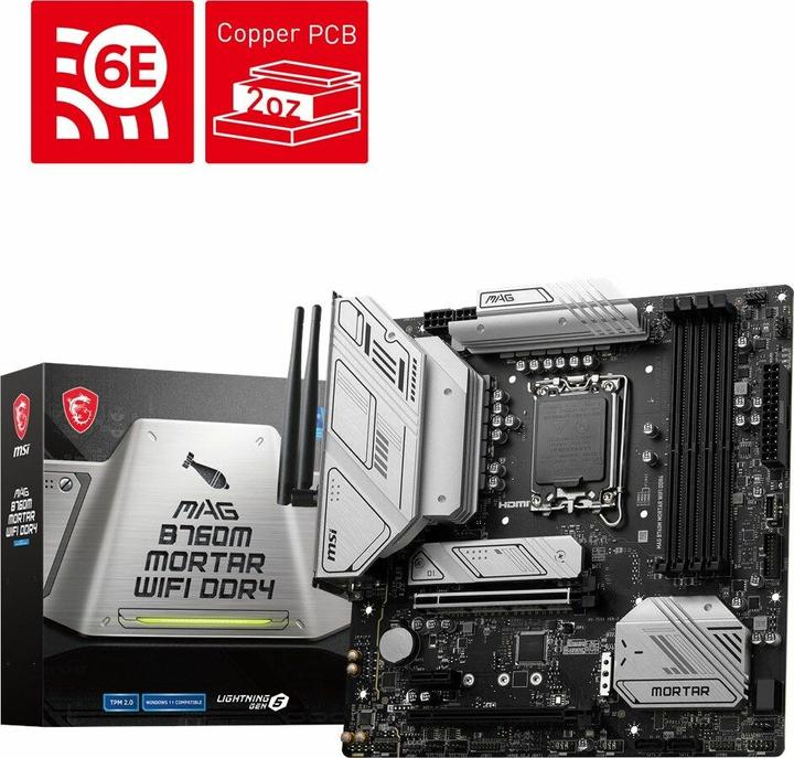 Produktbild MSI MAG B760M MORTAR WIFI (LGA 1700, Intel B760, mATX)