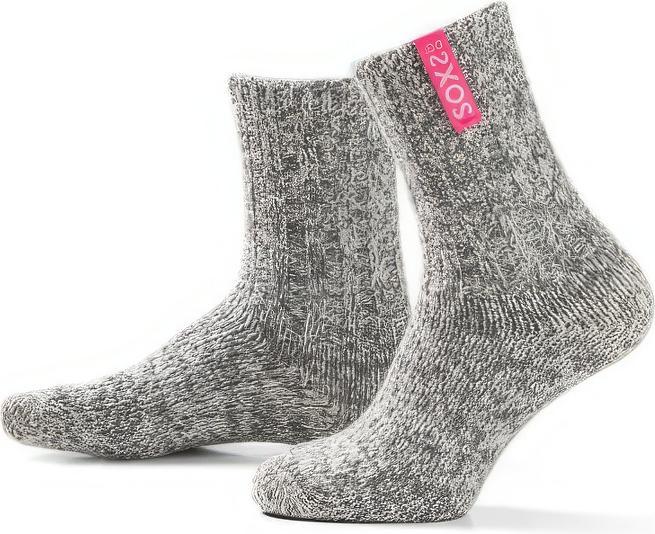 Image du produit Soxs Chaussettes en laine grise pour femmes Bubblegum, chaussettes pour mollets (Une unité par pack, 42 - 46, 43 - 46, 44 - 45, 44 - 46)