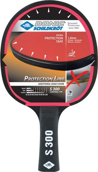 Donic Schildkröt SCHILDKRÖT Tischtennisschläger "Protection Line S300" Lernschläger, Farbe: schwarz/rot, Jade Bela...