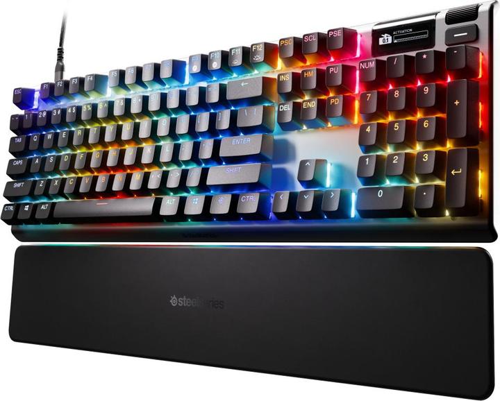 Actual product image SteelSeries | Gaming Keyboard | Apex Pro Gen 3 | Wired | US Layout | Black | USB-C | OmniPoint 3.0 Adjustable Hy (US, Cable)