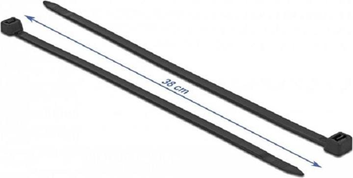 Produktbild Delock Kabelbinder mit Befestigungsclip L 200 x B 4,8 mm schwarz 50 Stück (Kunststoffkabelbinder, 200 mm, 50 Stk.)
