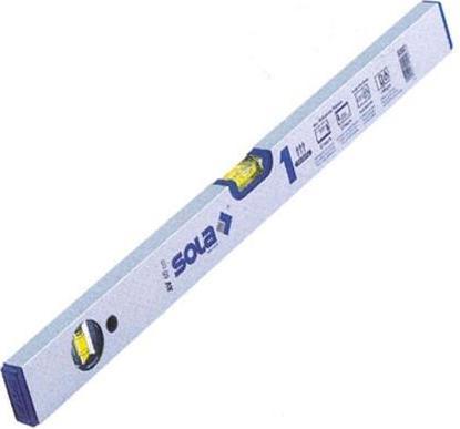 Actual product image Sola AV 100 Aluminium pipe profile spirit level 100 cm two spirit levels slip stopper horizontal and ve (100 cm)