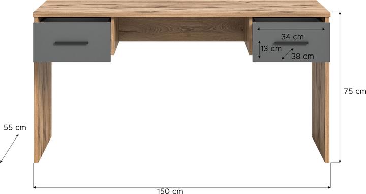 Image du produit Xonox Home Bureau Mason (150 x 55 cm)