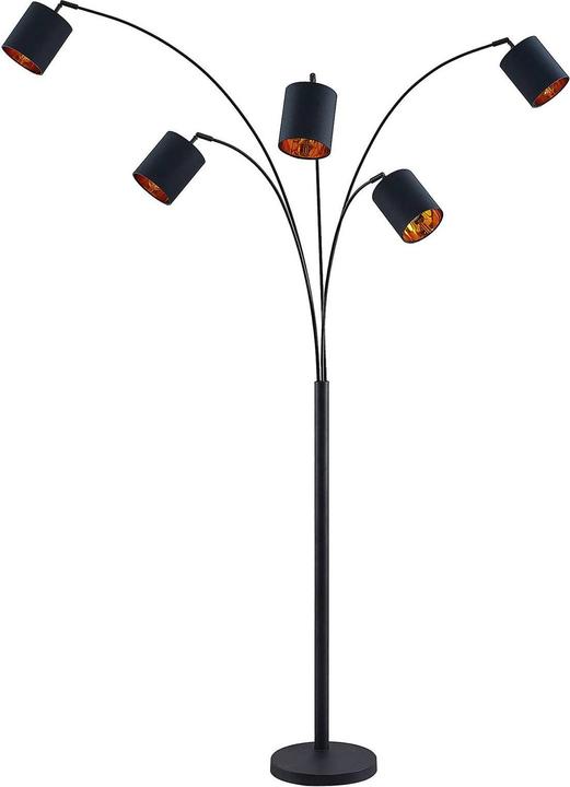 Image du produit Lindby Abiram Lampadaire, noir/or (E14)