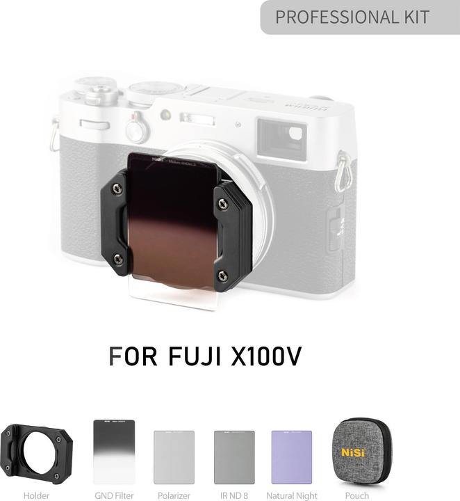 Image du produit Nisi Professional Kit pour Fuji X100V (Filtre polarisant, Filtre gris neutre)