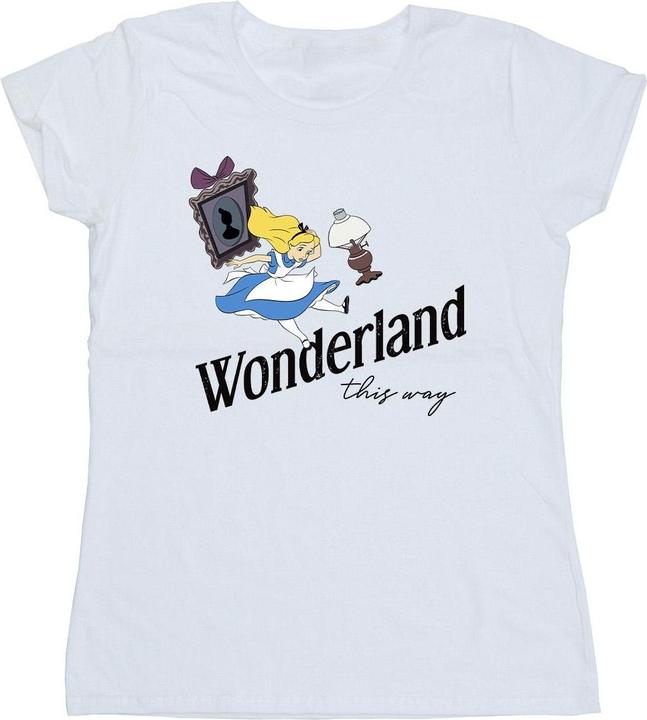 Actual product image Disney Womens/Ladies Alice In Wonderland This Way Cotton T-Shirt (M)