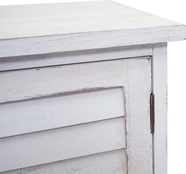 Produktbild Mendler Badezimmerset, Badmöbel-Set Hochschrank Waschbeckenunterschrank Wandspiegel - shabby weiss
