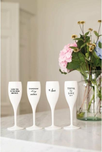 Image du produit Koziol Flûte à champagne Superglas Love 100 ml, 1 pièce, blanc (10 cl, 1 Verres, Flûtes à champagne)