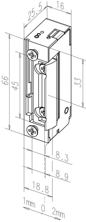 Produktbild effeff Elektro-Türöffner 128 E FaFix mit Radiusfalle (Objekttür, Indoor)