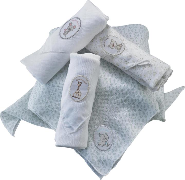 Actual product image Sophie la girafe Gift set gauze cloth set of 4 (70 cm, 70 cm)