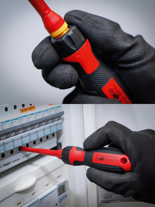 Actual product image BGS VDE Screwdriver Set with Interchangeable Blades 13 pcs.