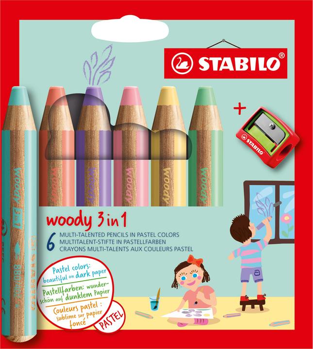 Actual product image STABILO woody 3 in 1 (Pastel shades, 6 x)
