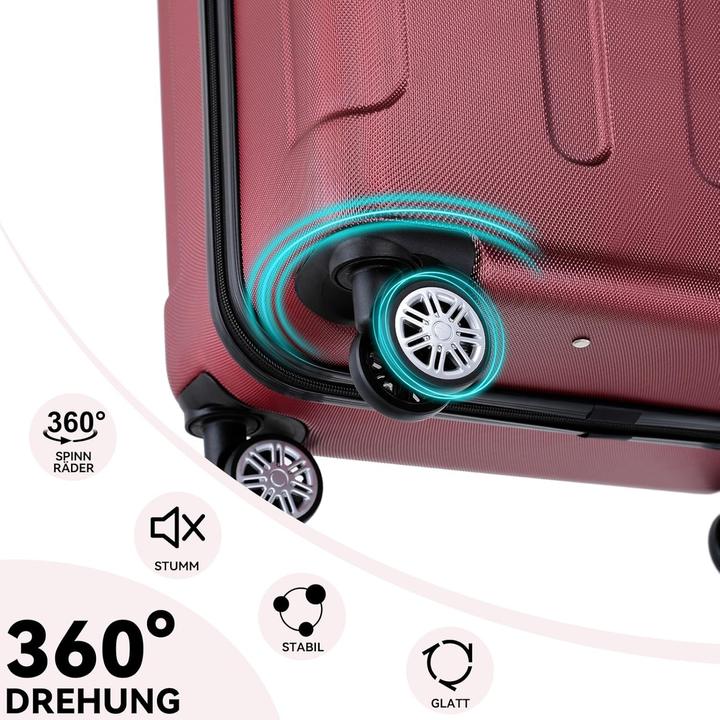 Image du produit Beibye 3-teiliges Hartschalenkoffer-Set (110 l, Bagage à main (jusqu'à 50l), M (50 - 90l), L (90 - 115l))