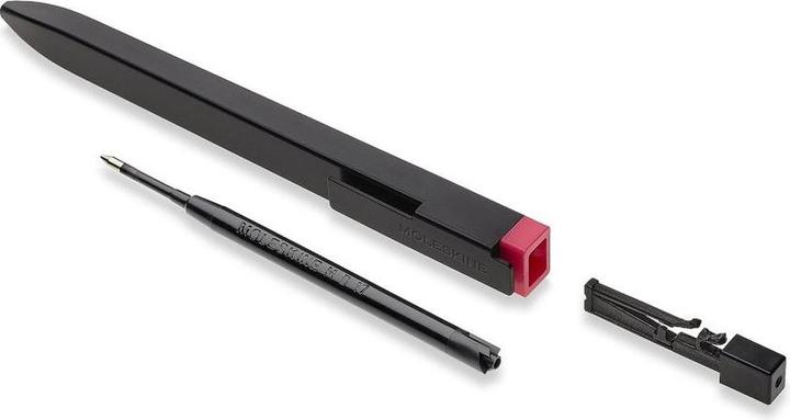 Actual product image Moleskine Go Pen tagged black 1.0 Pattern magenta