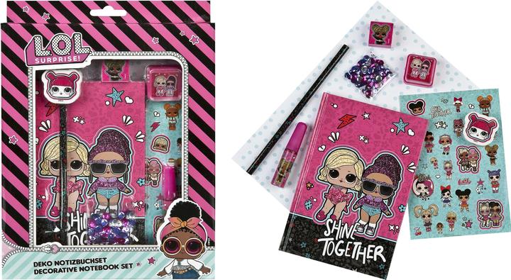 Produktbild Undercover Notizbuch LOL Surprise 11.8 x 17.7 cm, Blanko, Rosa/Schwarz (11.8 x 17.7 cm, Blanko, Harter Einband)