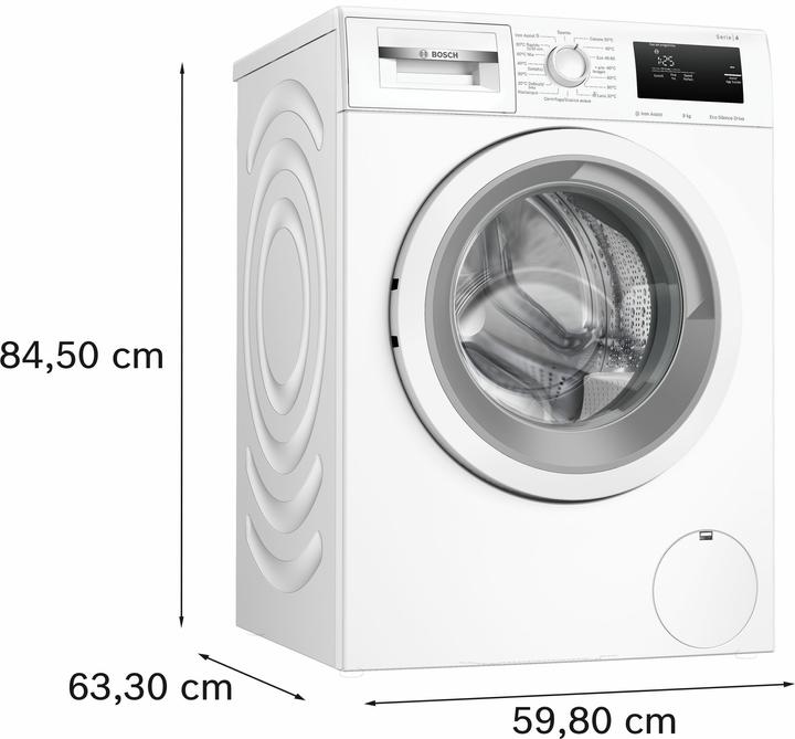Actual product image Bosch Hausgeräte Bosch Series 4 WAN24009II front loading washing machine 9 kg 1200 rpm White (9 kg, Left)