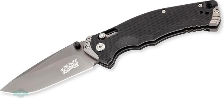 Herbertz Couteau à une main Selection, acier AISI 440C, inoxydable, Axis Lock, manche en G10, étui de poche (8.90 cm)