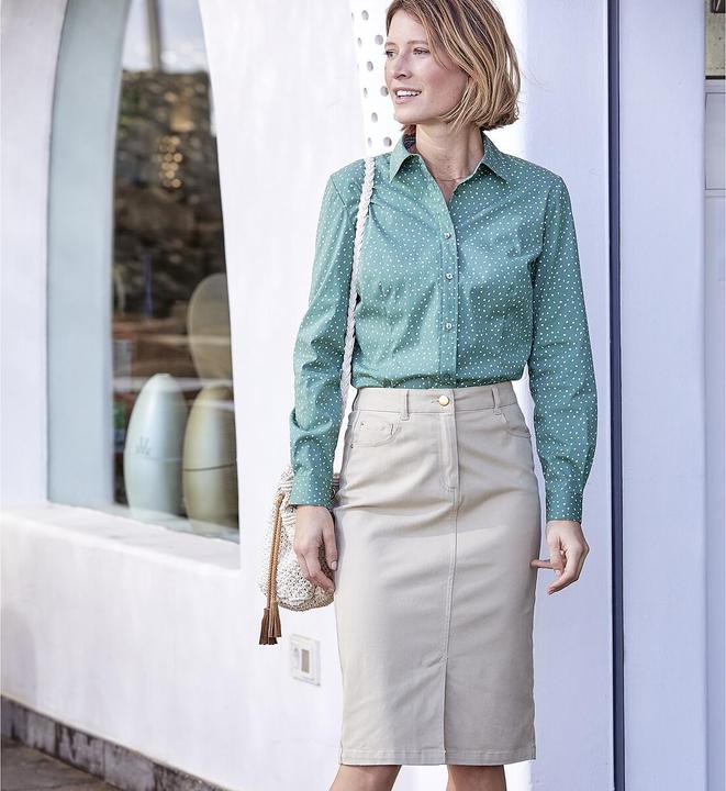 Produktbild Anne Weyburn Gerader Rock aus Baumwollstretch (42)