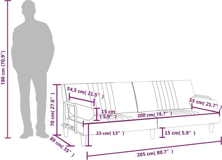 Actual product image VidaXL Salma (Sofa bed)