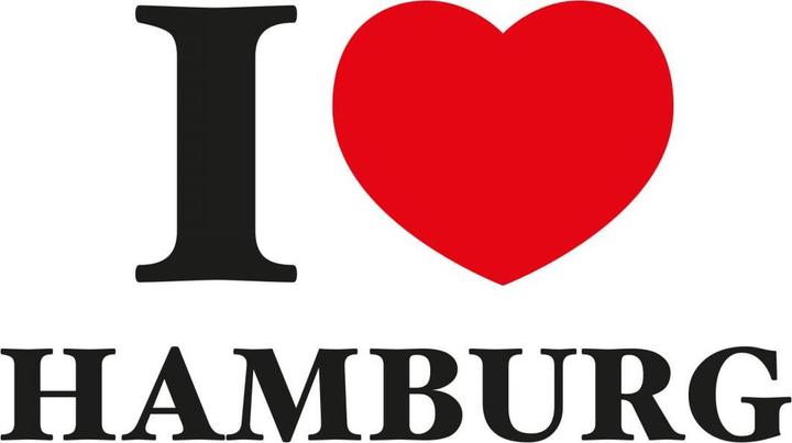 Produktbild Trenddeko I love Hamburg (90 x 53 cm)