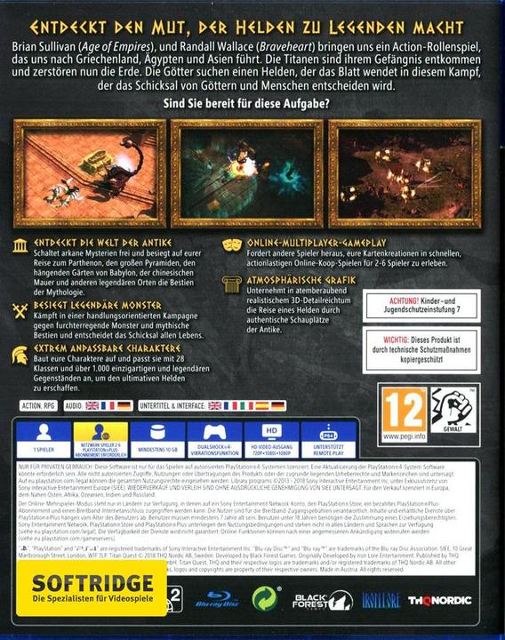 Immagine prodotto THQ Titan Quest, PS4 (PS4, Multilingue)