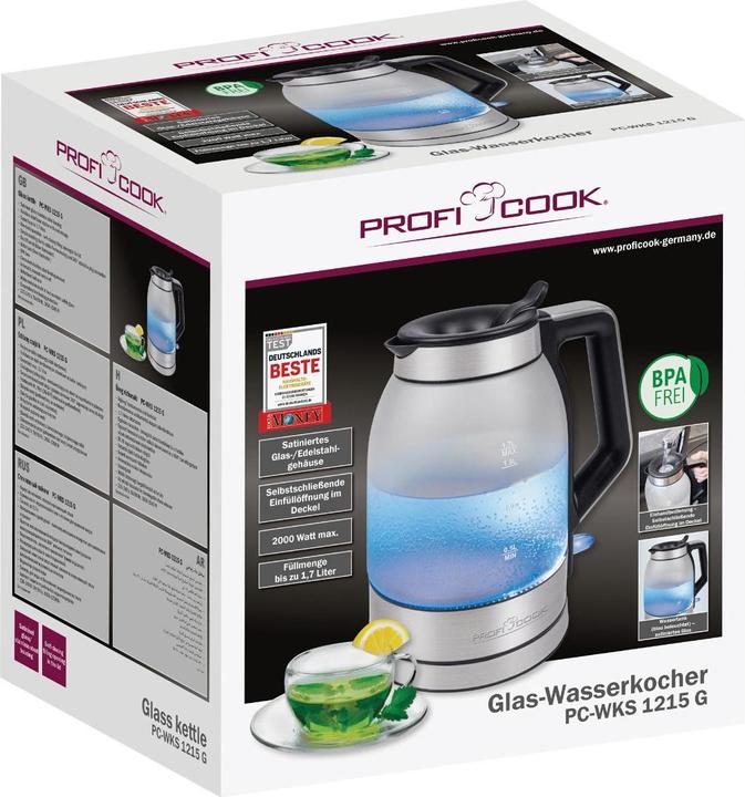 Actual product image Proficook PCWKS 1215 G Glass water boiler (1.70 l)